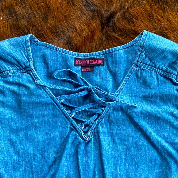 Rock and Roll Women’s Denim Top-Size M - Picture 2 of 4